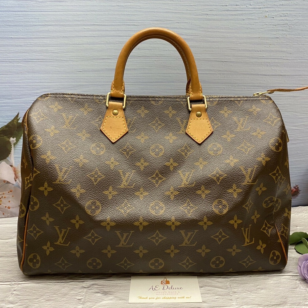 ❤️‍🩹SOLD❤️‍🩹 Louis Vuitton Speedy 35 Monogram Doctor Style Handbag (AA2008)